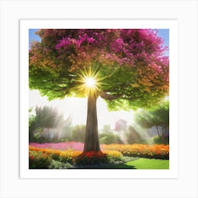 Tree In The Garden Art Print