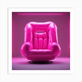 Furniture Design, Tall Buda, Inflatable, Fluorescent Viva Magenta Inside, Transparent, Concept Produ (1) Art Print