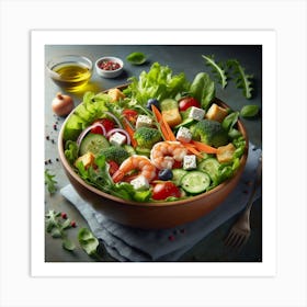 Salad In A Bowl Art Print