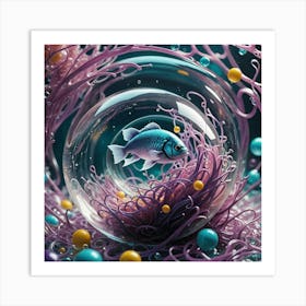 Fish In A Bubble Art Print