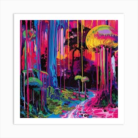 Psychedelic Forest 6 Art Print