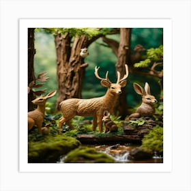 Deer In The Forest 2 Art Print