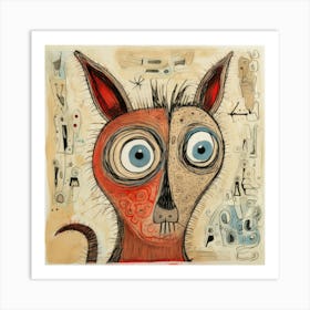 Abstract Squirrel 3 Art Print