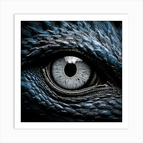 Firefly Black, Dragon, Closeup, Eye, Light, Grey, Blue, Macro, Noir, Black And White, Detailed, Text (10) Art Print