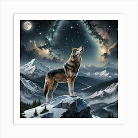 Howling Wolf Art Print