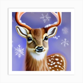 Winter Deer Art Print