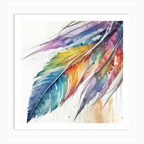 Feather Painting 20 Art Print