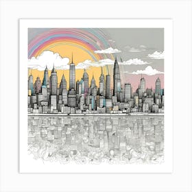 New York City Skyline 108 Art Print