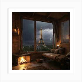 Eiffel Tower view 1 Art Print