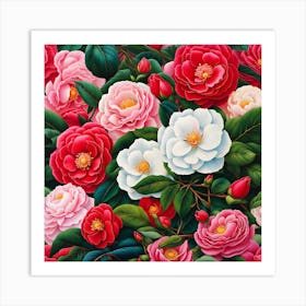 Camellia's Secret Garden Art Print