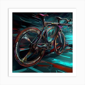 Abstract Bike Painting Art Print