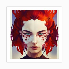 Girl With Red Hair Art Print