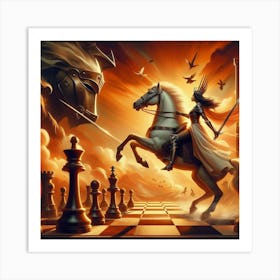 Chess Knight1 Art Print