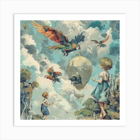 'Flight Of Birds' Art Print