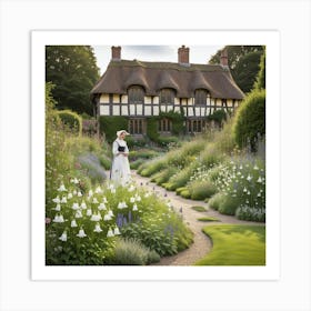 Suffolk cottage Art Print