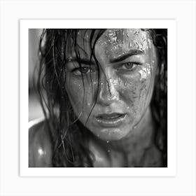 Wet Woman Art Print