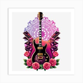 Psychedelic Guitar Art Print