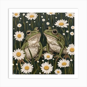 Frogs And Toads Fairycore Painting 1 Art Print