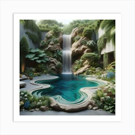 Waterfall Pool Art Print