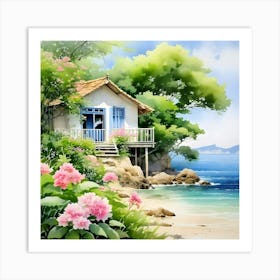 House On The Beach Art Print