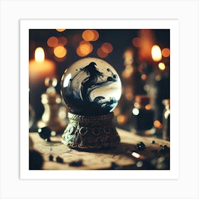 Spooky Crystal Ball Art Print