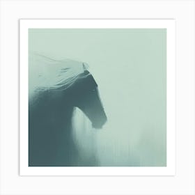 Foggy Horse Art Print