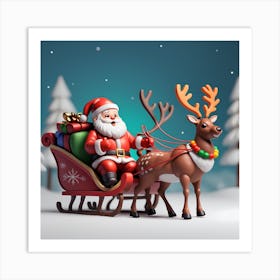 Christmas Santa Art Print