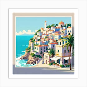 Mediterranean Village 3 Art Print