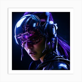 Futuristic Woman 4 Art Print