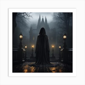 Dark Fantasy Haunted House Art Print