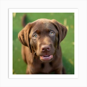 Chocolate Labrador Retriever Puppy 1 Art Print