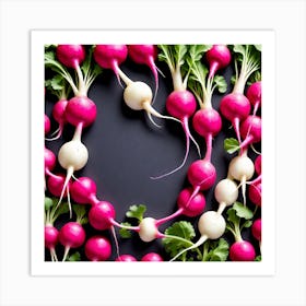 Heart Of Radishes Art Print