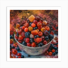 Berries In A Bowl 2 Art Print