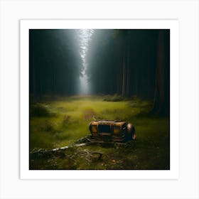 Car In The Forest Art Print