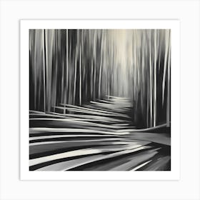 'Black And White Forest' Art Print