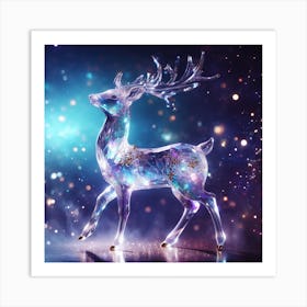 Christmas Deer Art Print