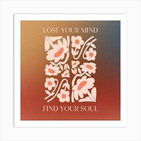 Lose Your Mind Retro Art Print Art Print