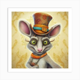 Mouse In A Top Hat Art Print