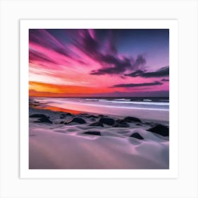 Sunset On The Beach 910 Art Print