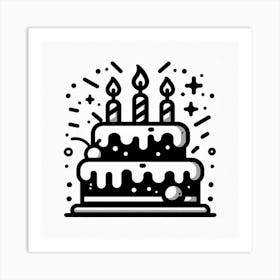 Birthday Cake 10 Art Print