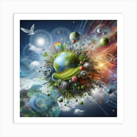 Earth In Space Art Print