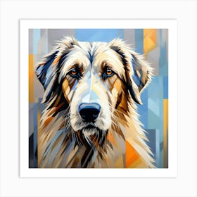 Abstract modernist irish wolfhound dog Art Print