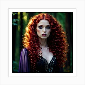 Red Haired Beauty 1 Art Print