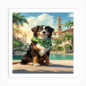 Bernese Dog Art Print