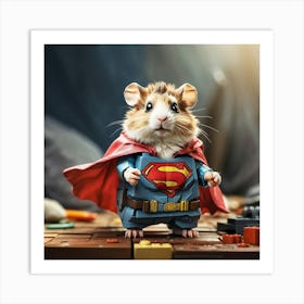 Superman Hamster 11 Art Print