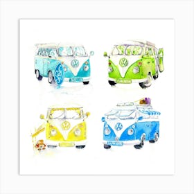 Vw Camper Vans Art Print