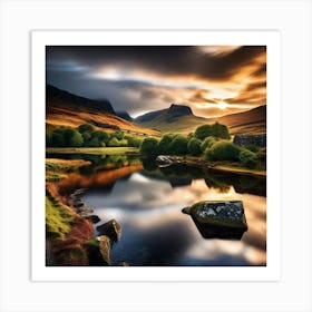 Sunset In Scotland 3 Art Print