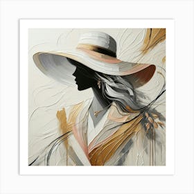 Woman In A Hat 13 Art Print