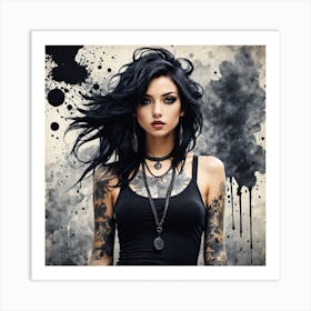 Tattooed Girl 1 Art Print