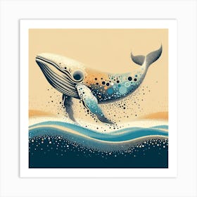 Humpback Whale Canvas Print Art Print